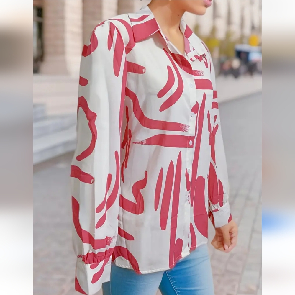 AVANOVA Women's Abstract Blouse Size S
